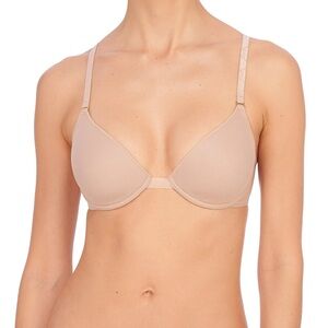 Natori Bra sheer convertible plunge T-shirt Bra Sz 34B